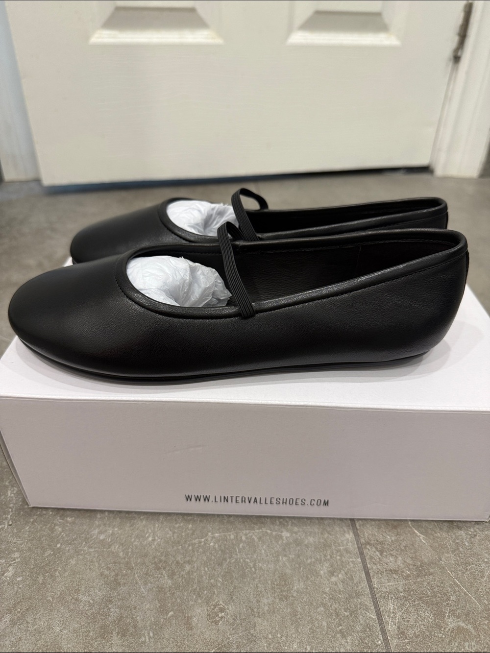 L’Intervalle Ulica Black Leather Ballet Flat size 38 - Picture 4 of 6